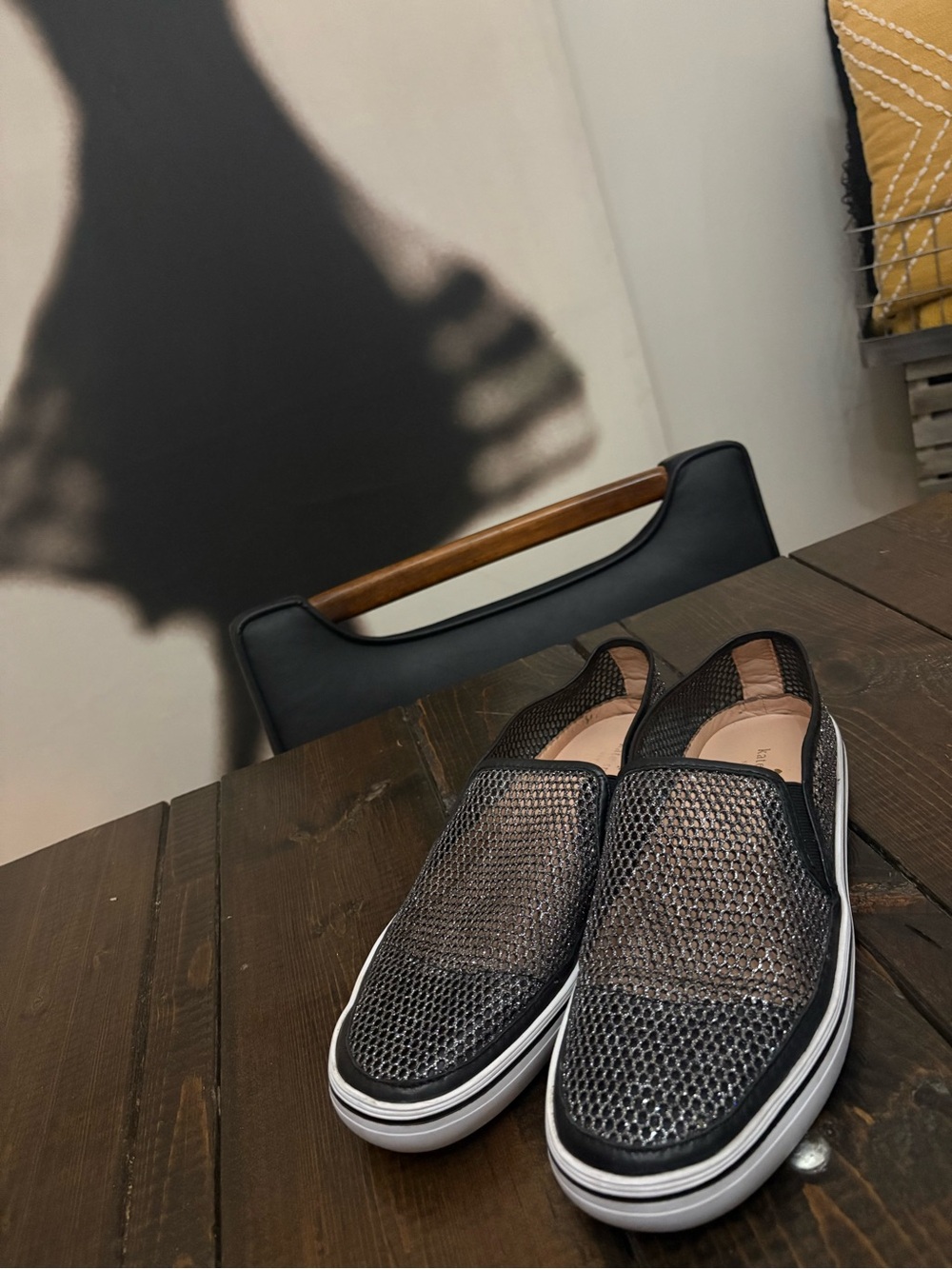 Kate Spade Slip-On Mesh Sneakers in Black